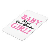 Magnet Flexible Fière grand grand grand-mère bébé cadeaux de fille (Côté Gauche)