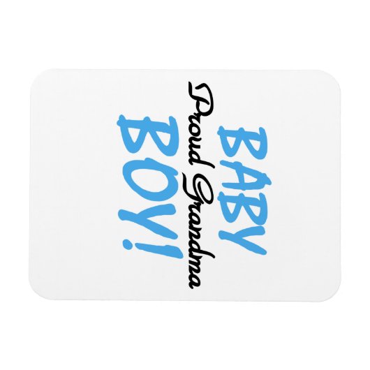 Magnet Flexible Fière Grand-mère Baby-Boy Cadeaux (Horizontal)