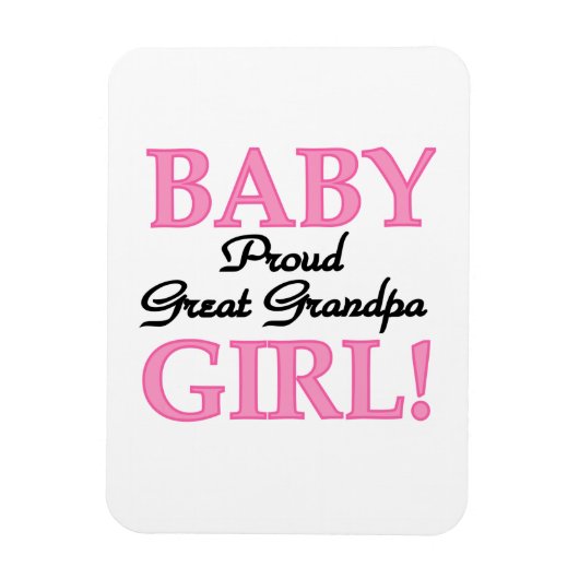 Magnet Flexible Fière Grand Papi Bébé Cadeaux Fille (Vertical)