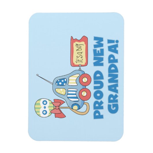 Magnet Flexible Fière nouvelle voiture grand-père C'est un cadeau (Vertical)