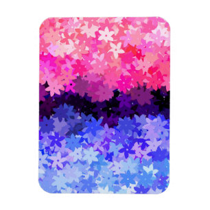 Magnet Flexible Fière Omnisexualité Groovy Boho Excentrique Floral