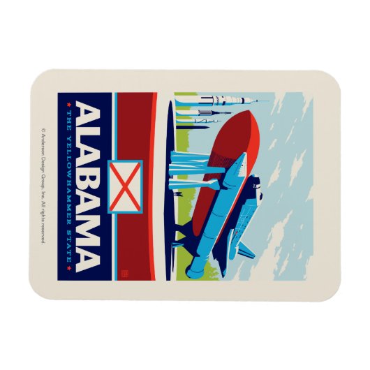Magnet Flexible Fierté de l'État | Alabama (Horizontal)