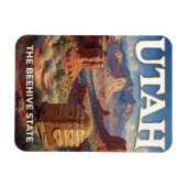 Magnet Flexible Fierté de l'État de l'Utah 🏜️ Formations de roche (Horizontal)