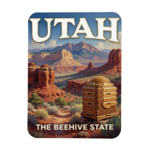 Magnet Flexible Fierté de l'État de l'Utah 🏜️ Formations de roche