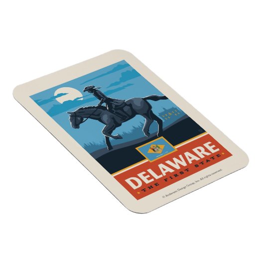 Magnet Flexible Fierté de l'État | Delaware 2 (Côté Droit)