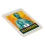 Magnet Flexible Fierté de l'État | Illinois (Côté Droit)