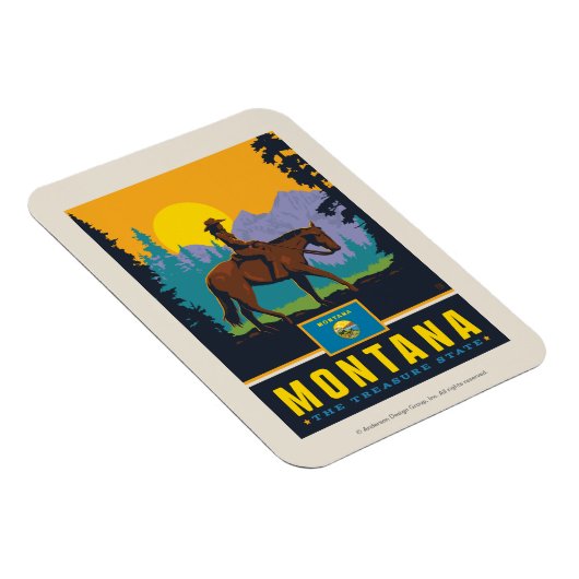 Magnet Flexible Fierté de l'État | Montana (Côté Droit)