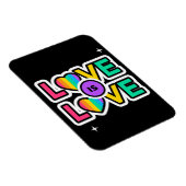 Magnet Flexible Fierté. L'amour est l'amour. Couleurs gaies Rainbo (Côté Droit)