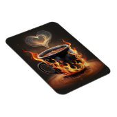 Magnet Flexible Fiery Christmas Coffee Cup avec Heart Steam Art (Côté Droit)