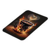 Magnet Flexible Fiery Christmas Coffee Cup avec Heart Steam Art (Côté Gauche)