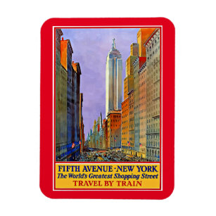 Magnet Flexible Fifth Avenue, New York poster vintage,