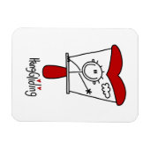 Magnet Flexible Figure de deltaplane bâton (Horizontal)