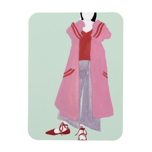 Magnet Flexible Figure de mode debout - Veste surdimensionnée (Vertical)