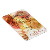 Magnet Flexible Fil ram zodiac astrologie anniversaire or rouge (Côté Droit)