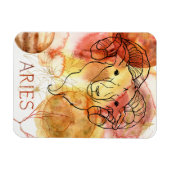 Magnet Flexible Fil ram zodiac astrologie anniversaire or rouge (Horizontal)