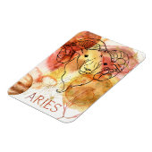 Magnet Flexible Fil ram zodiac astrologie anniversaire or rouge (Côté Gauche)