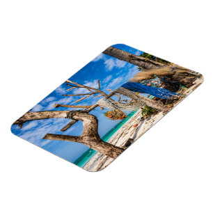 Magnet Flexible Filets de pêche séchant sur la plage