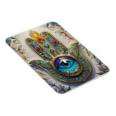 Magnet Flexible Filigree couleur or bleu-vert troisième oeil Hamsa (Côté Droit)