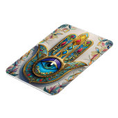 Magnet Flexible Filigree couleur or bleu-vert troisième oeil Hamsa (Côté Gauche)