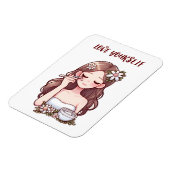 Magnet Flexible Fille appliquant skincare Aimez-vous (Côté Gauche)