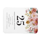 Magnet Flexible Fille aquarelle florale éditable âge anniversaire (Horizontal)