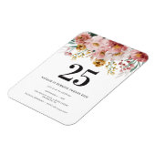 Magnet Flexible Fille aquarelle florale éditable âge anniversaire (Côté Gauche)