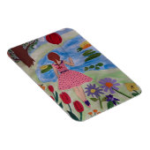 Magnet Flexible Fille Avec Ballons Rouges Aimant Photo Flexible (Côté Droit)