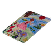 Magnet Flexible Fille Avec Ballons Rouges Aimant Photo Flexible (Côté Gauche)