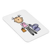 Magnet Flexible Fille avec cartable (Côté Droit)