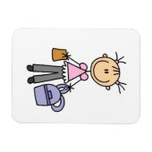 Magnet Flexible Fille avec cartable (Horizontal)