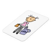 Magnet Flexible Fille avec cartable (Côté Gauche)