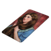 Magnet Flexible Fille avec de beaux longs cheveux Brown (Côté Gauche)