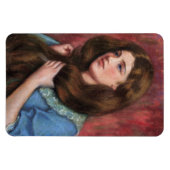 Magnet Flexible Fille avec de beaux longs cheveux Brown (Horizontal)