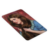 Magnet Flexible Fille avec de beaux longs cheveux Brown (Côté Droit)