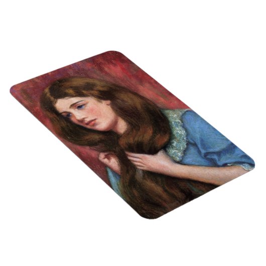 Magnet Flexible Fille avec de beaux longs cheveux Brown (Côté Droit)