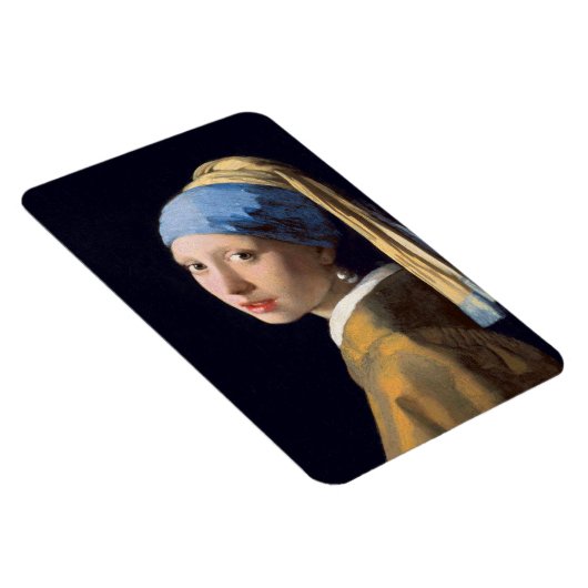 Magnet Flexible Fille Avec Une Perle Écoutant Par Johannes Vermeer (Côté Droit)