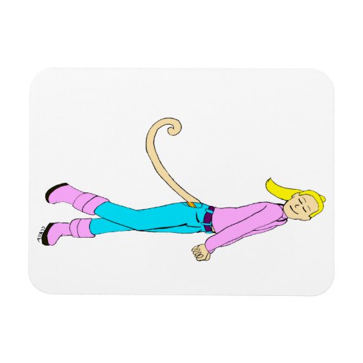 Magnet Flexible fille avec une queue (Horizontal)