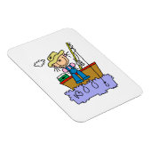 Magnet Flexible Fille bonhomme allumette pêchant (Côté Droit)