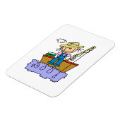 Magnet Flexible Fille bonhomme allumette pêchant (Côté Gauche)