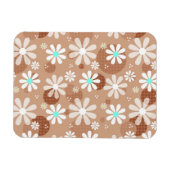 Magnet Flexible Fille Brown Fleur Motif mignon Pots Aqua (Horizontal)