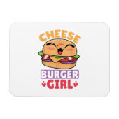 Magnet Flexible Fille Cheeseburger, Femmes Hamburger et Cheeseburg (Horizontal)