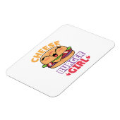 Magnet Flexible Fille Cheeseburger, Femmes Hamburger et Cheeseburg (Côté Gauche)