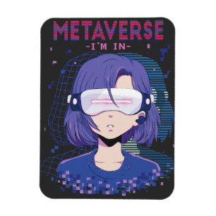 Magnet Flexible Fille d'anime lunettes de réalité virtuelle Aiman