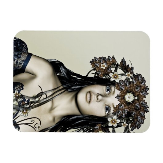 Magnet Flexible Fille d'automne (Horizontal)