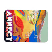 Magnet Flexible Fille de la plage d'Annecy (Horizontal)