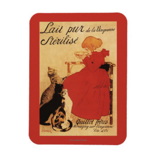 Magnet Flexible Fille de lait de Vingeanne avec des chats