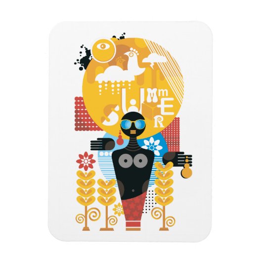 Magnet Flexible Fille de l'été (Vertical)