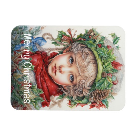 Magnet Flexible Fille de Noël Custom 11 de 25 (Horizontal)