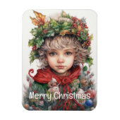 Magnet Flexible Fille de Noël Custom 12 de 25 (Vertical)