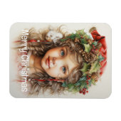 Magnet Flexible Fille de Noël Personnalisée 17 sur 25 (Horizontal)